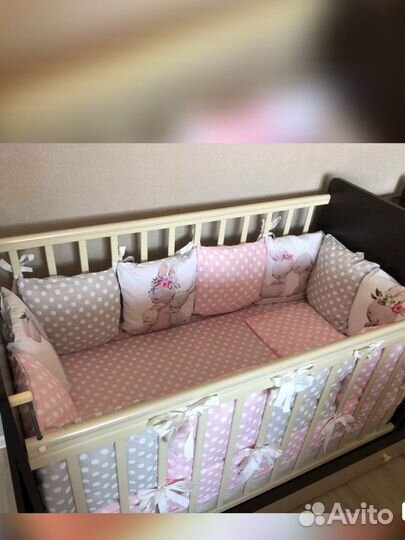 Бортики в детскую кроватку бу