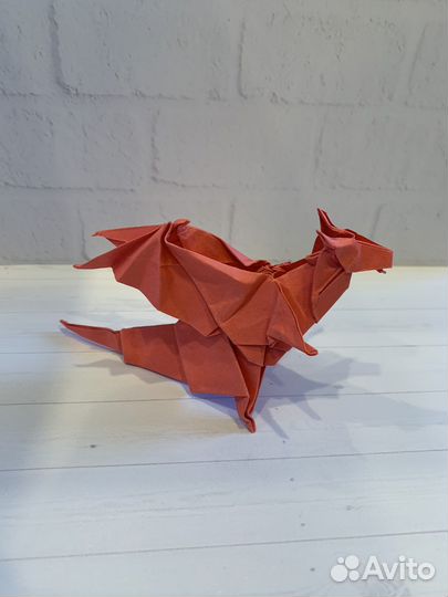 Дракон из бумаги «оригами»