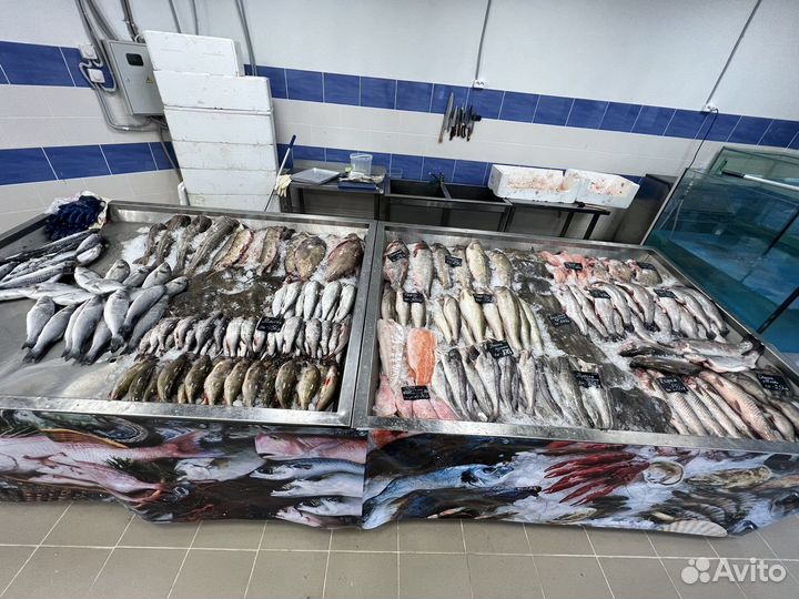 Нержавеющий стол для продажи рыбы