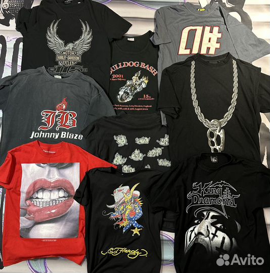 Лот футболки y2k johnny blaze ed hardy sk8