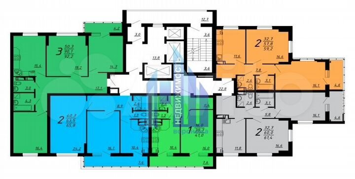 2-к. квартира, 65 м², 5/22 эт.