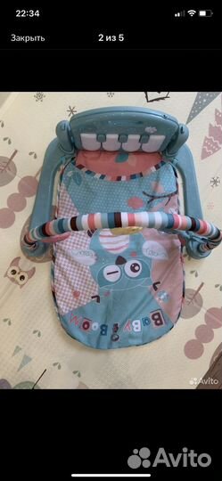 Развивающий коврик baby go с пианино