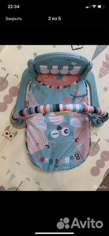 Развивающий коврик baby go с пианино