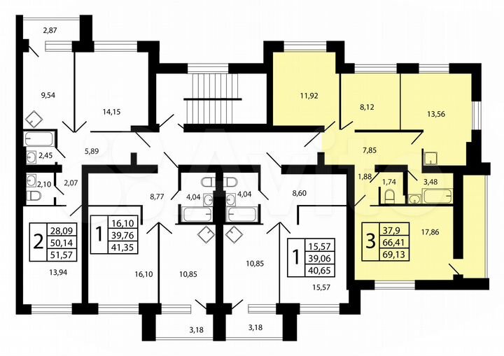 3-к. квартира, 65 м², 5/5 эт.