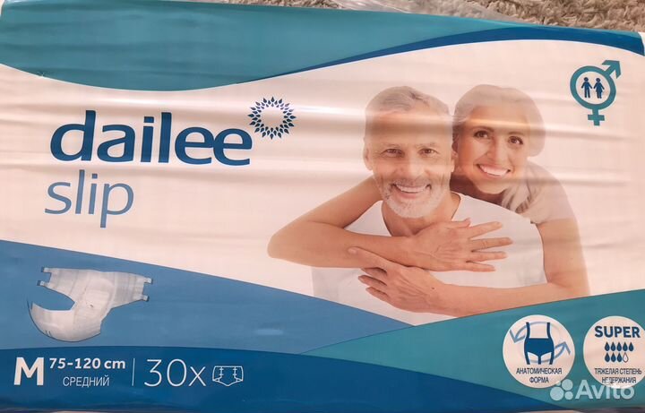 Памперсы для взрослых dailee slip M, 8 капель