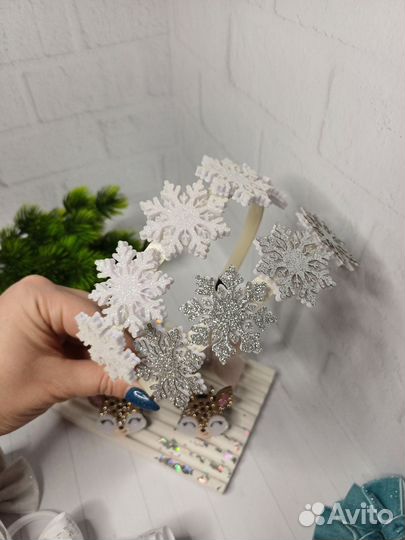 Ободок снежинка