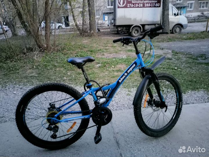 Велосипед горный подростковый black aqua Cross 24