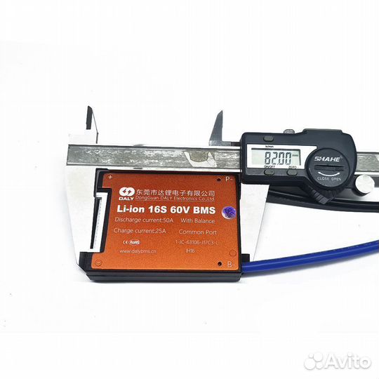 Плата балансировки Daly BMS 16S (60V) 50А Li ion