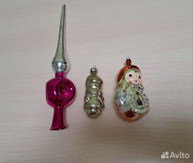 Елочные игрушки СССР, винтаж, рэтро