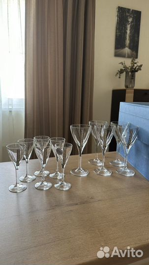 Набор бокалов новый хрусталь Chinelli swarovsky