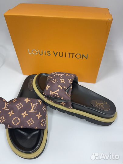 Шлепки женские louis vuitton с браком