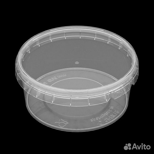 Ведро пластиковое с крышкой, 1 литр