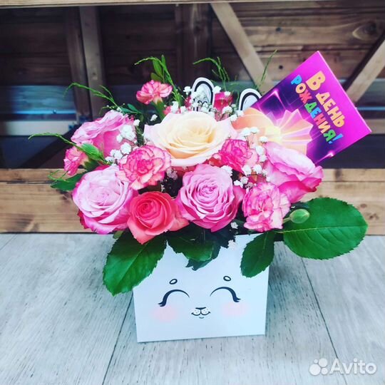 Цветы розы букет