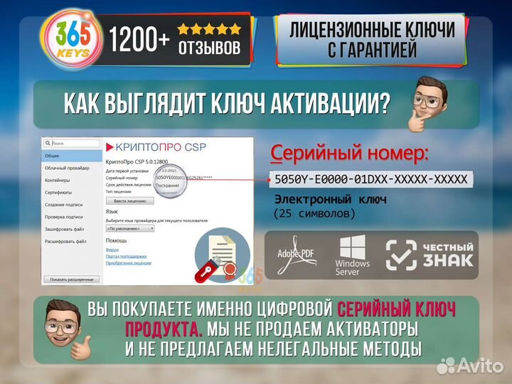 Бессрочные ключи Криптопро / криптоарм / pdf