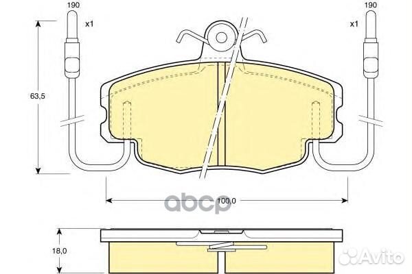Колодки тормозные renault logan 04/sandero 08
