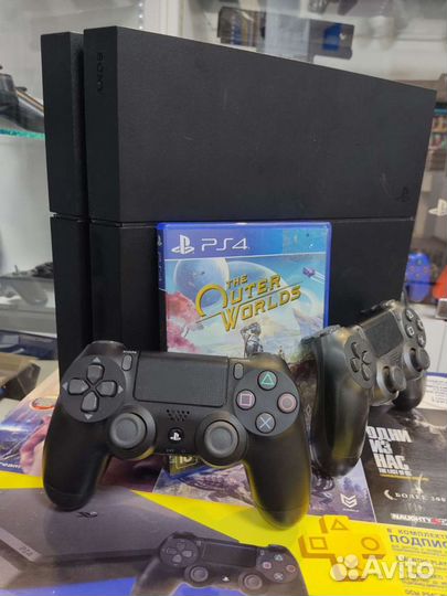 Fat ps4 +outer worlds +гарантия