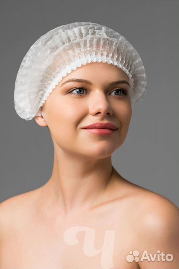 Шапочка-шарлотка медицинская из спанбонда, 50 шт