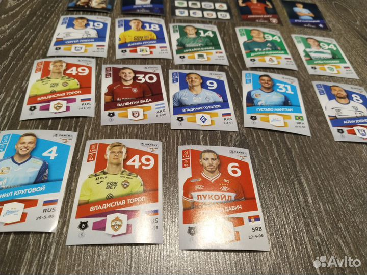 Наклейки panini рпл 2023 2024