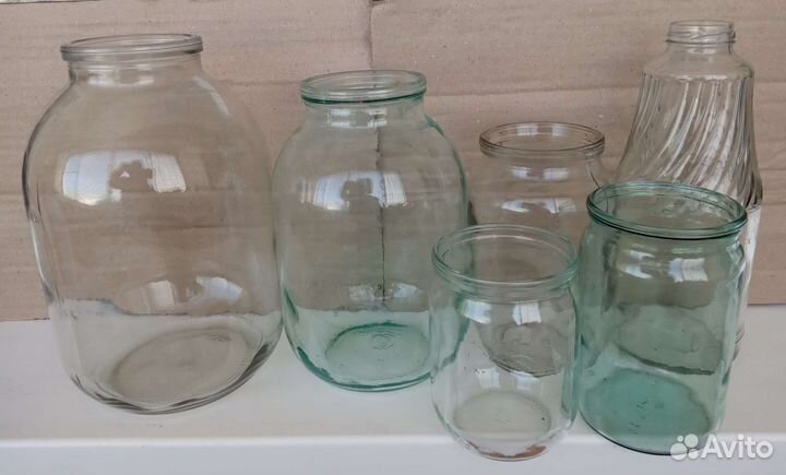 Банки стеклянные 0,22л,0,35л, 0,5л, 1 л, 2 л, 3 л