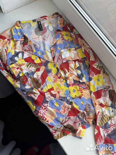 Zara рубашка вискоза размер М новая