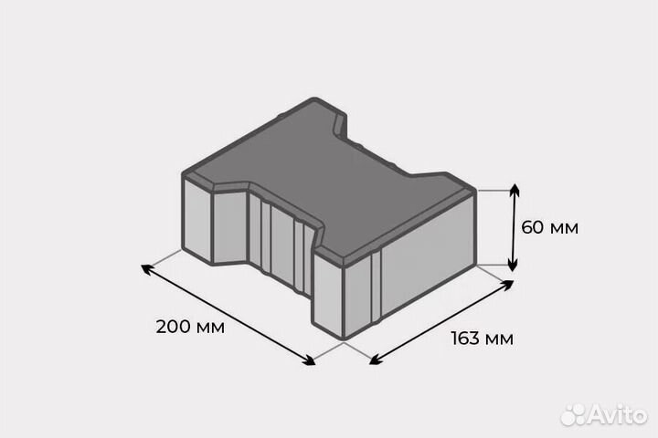 Тротуарная плитка / Брусчатка Стандарт Красный 60