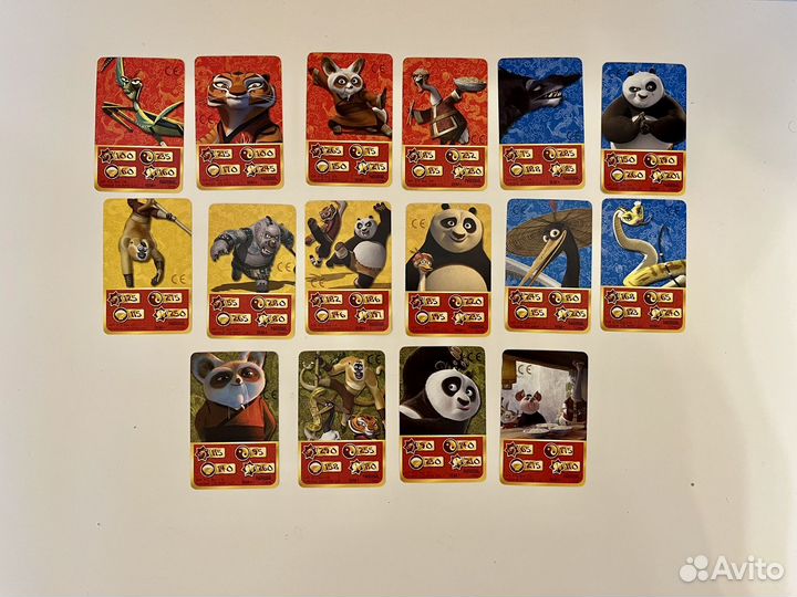 Карточки черепашки ниндзя кунг-фу панда (36 +16)