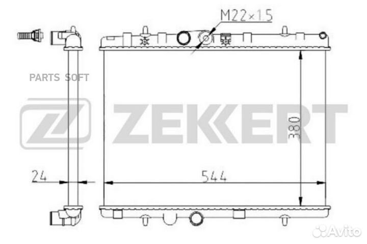 Радиатор охл. дв. Citroen C2 03- C3 I II 02- C4 Ca