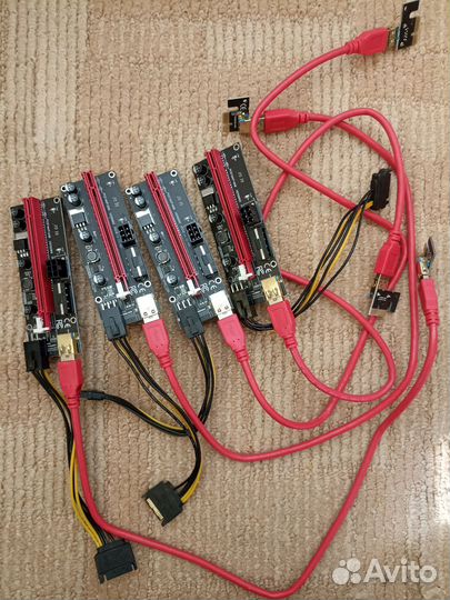 Райзер PCI-E ver009s, ver.006C для видеокарт, Б/У