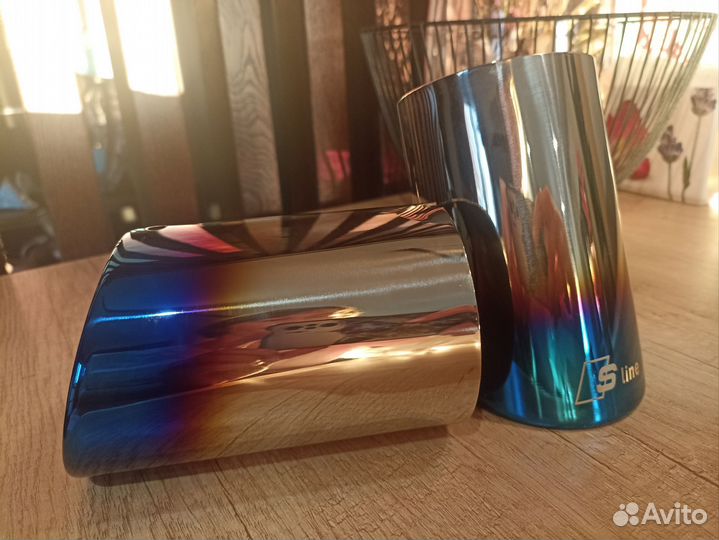 Насадки на глушитель S-line новые (2 шт)