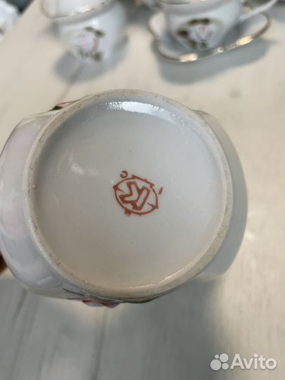 Сервиз кофейный фарфоровый винтаж Коростенского фз