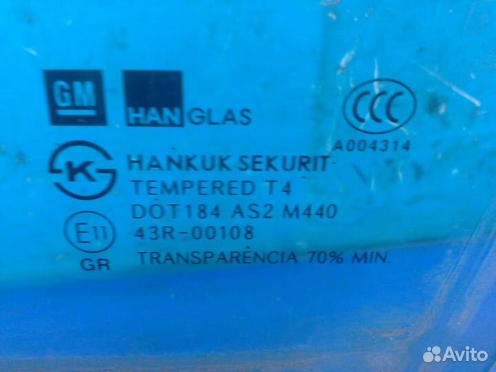 Стекло двери передней левой Chevrolet Aveo (T300)