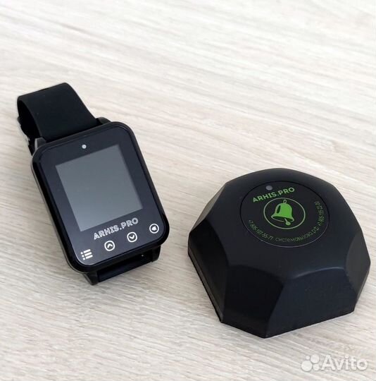 Кнопка вызова официанта модель Бургер и часы Элит