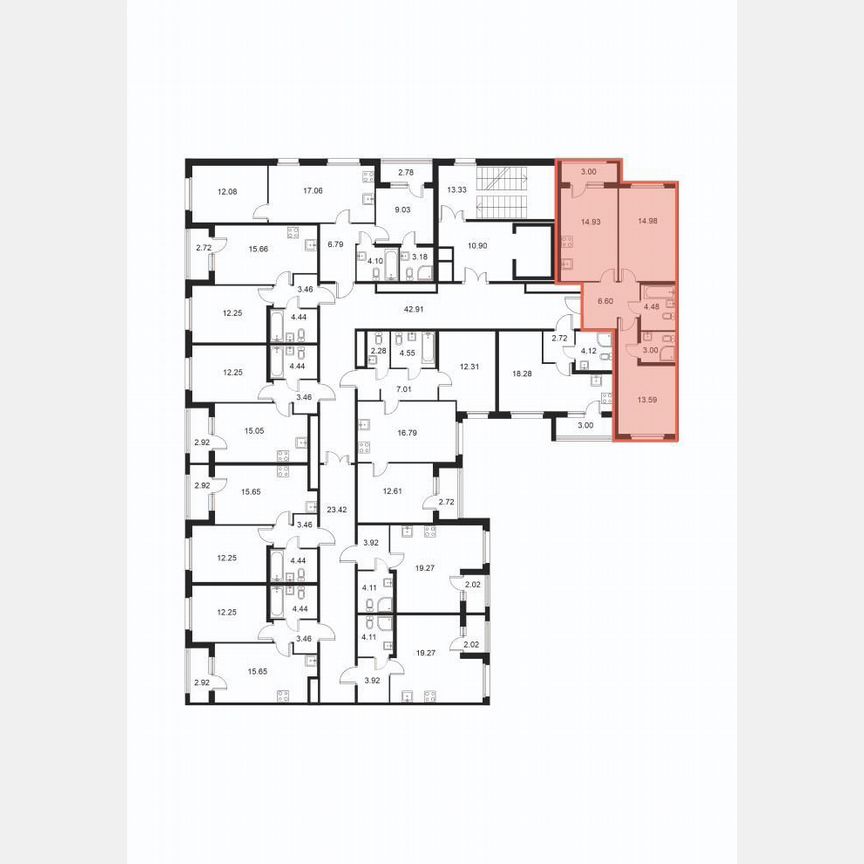 2-к. квартира, 59,1 м², 2/9 эт.