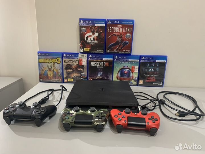 Sony PS4 slim 500gb+3джостик в подарок и 7 игр