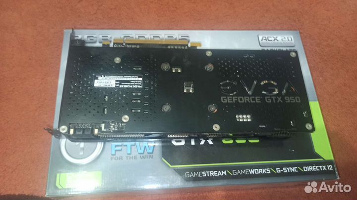 Видеокарта evga Geforce GTX 950 FTW ACX2.0
