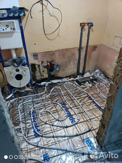 Монтаж отопления, водоснабжения, тёплый пол