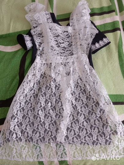 Школьное платье синее