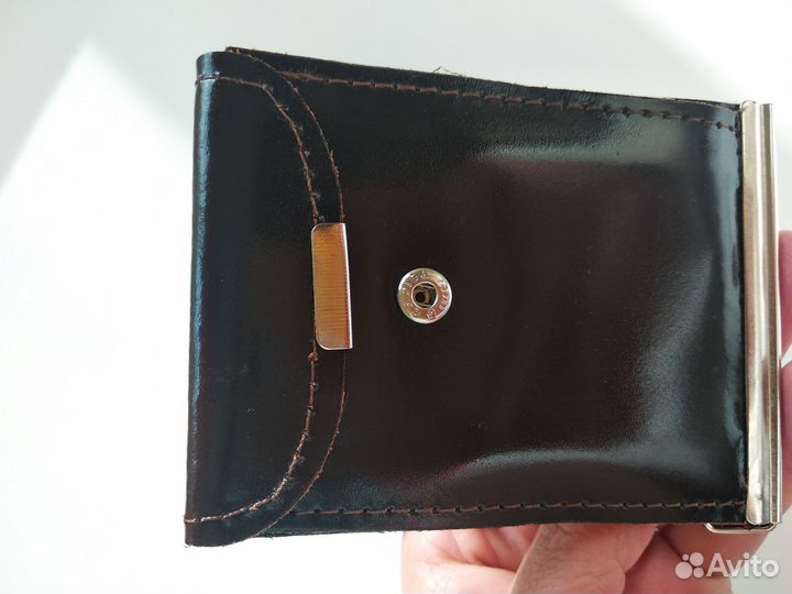 Зажим для денег из натуральной кожи