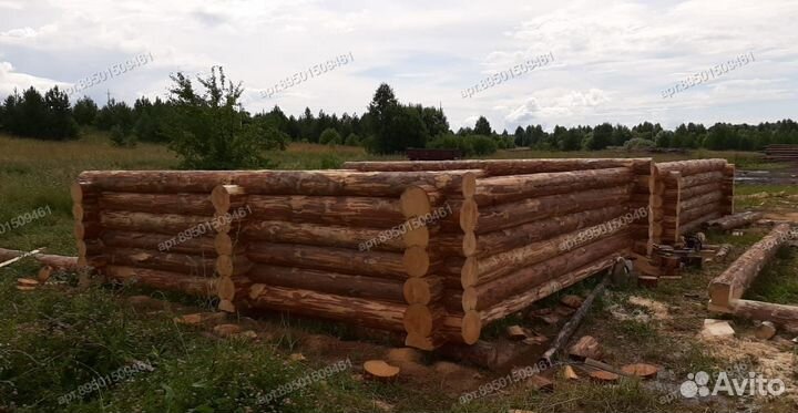 Сруб 7х9 из бревна. Срубы бань