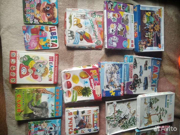 Книги детские нов и б/у, умные карточки