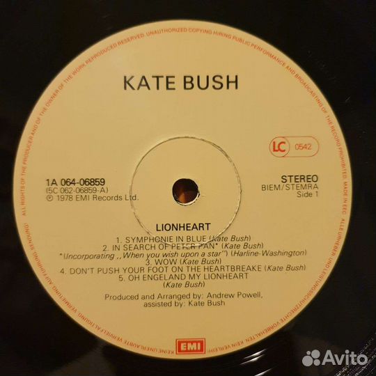 Kate Bush - Lionheart 1984 винил