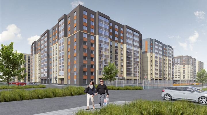 3-к. квартира, 77,4 м², 2/10 эт.