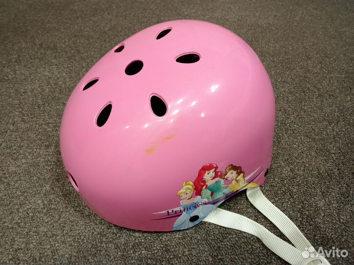 Детский шлем защитный розовый 