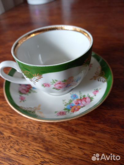 Красивая кофейная пара фарфор