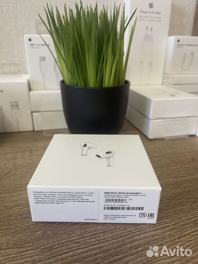 Наушники apple AirPods 3 реплика 1:1