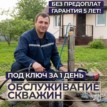 Ремонт скважин/Замена насоса/Обустройство скважин