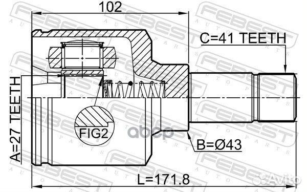 2511-BOX3LH ШРУС внутренний citroen jumper III