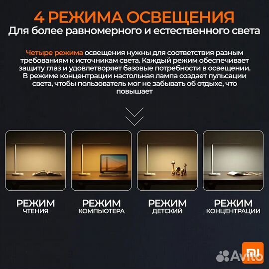 Лампа настольная Xiaomi Mijia 1S mjtd01SYL (белая)