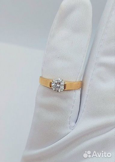 Золотое кольцо с камнем 15,5р