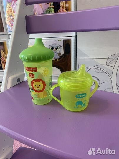 Поильник с крышкой зеленый Fisher Price